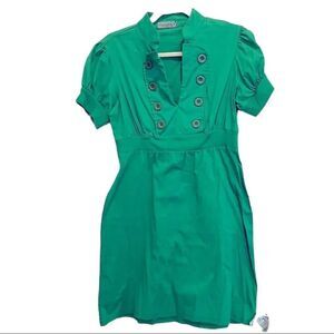 Fishbowl Kelly Green V-Neck Short Sleeve Mini Dress Women’s Size Large (L)
